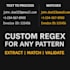 create and debug custom regex patterns for data extraction and validation