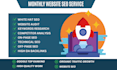 do complete monthly SEO service with high quality backlinks