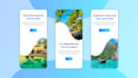 design splash and onboarding mobile screen