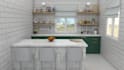 design kitchen interior in 3d and render