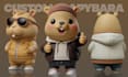 design 3d cute character modeling mascot, animals, cartoon for game and 3d print