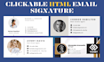 do clickable static and animated HTML email signature design