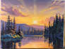 handrawn landscape in oil or acrylic on canvas