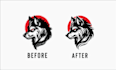 manually vector tracing redraw your logo convert image to vector