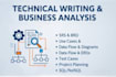 do srs, brd, sdd, requirement documents, case studies, and technical writing