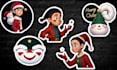 generate ai pixar style christmas stickers