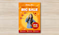 do eye catching discount sale poster and flyer designs for boost your promotion