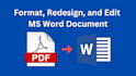 design, format, upscale and revise PDF and microsoft word document