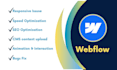 design responsive webflow or figma to webflow landing page and webflow bugs