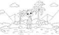 create digital coloring book pages for children