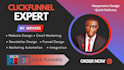 design clickfunnel website, clickfunnel funnel, webinar, and course set up