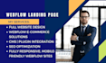 develop webflow website webflow landing page webflow animation for your business