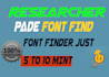 same identify any font finder very quickly find font