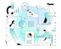 make line art illustrations for digital and print projects