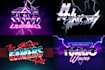 make an 80s futuristic synthwave logo with neon