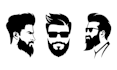 best black and white face silhouette logo minimalist face