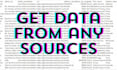 do web scraping and data extraction from any website or app