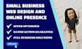 create a small business website with an online presence