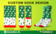 create knitting, sublimation, and printed custom sock design