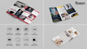 design creative digital brochure pdf print ready bifold, trifold