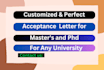 deliver formal job offer letter, acceptance letter with company letterhead