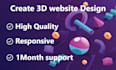 create modern 3d website design for your business