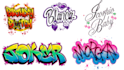 do professional 80s 90s airbrush logo