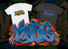 create custom graffiti art for clothing merchandise