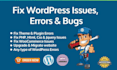 fix wordpress bug or error and fix wordpress issues