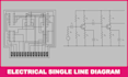redraw electrical drawing and single line diagram in autocad