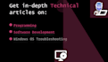 be your expert tech writer on software, web dev and windows