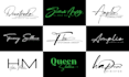 fast design signature logo, cursive, scripted, signatures