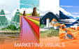 design custom flat illustrations for apps, websites and marketing