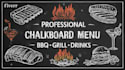 design chalkboard BBQ menu board for restaurant