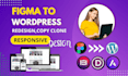create figma,PSD,xd design to wordpress and figma to elementor