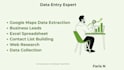 do data entry, data mining, data extraction and web research