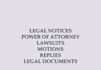 draft legal notices, documents and provide legal guidance