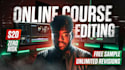 do video editing for online course training video educational course content