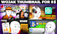 create wojak thumbnail for self improvement videos