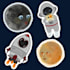 do unique and cheerful stickers, focusing on themes like playful kids, etc