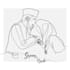 draw wedding gift couple line art boho colour
