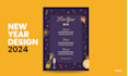do canva newyear card design, menu design, invitation design