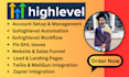 be your gohighlevel account, subaccount and agency setup expert