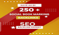 create manually 250 social bookmarking white  hat seo backlinks