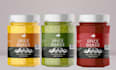 do sauce labels, spice labels, salsa, seasoning, jar, honey, dips, and peppers