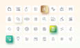 do professional custom icon design, sleek icons and favicon