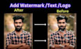 add watermark logo or add text image up to 1000 photos
