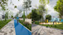 do architectural park garden backyard landscape 3d rendering
