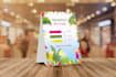 do eye catchy table tent or menu card design