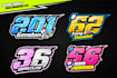 create racing, nascar and drag race numbers